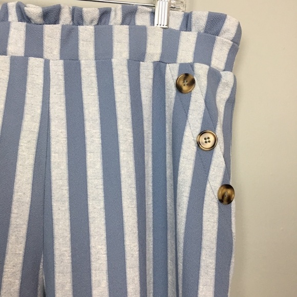 PLANET Gold Plus Striped Paper Bag Waist Pants - Picture 6 of 13